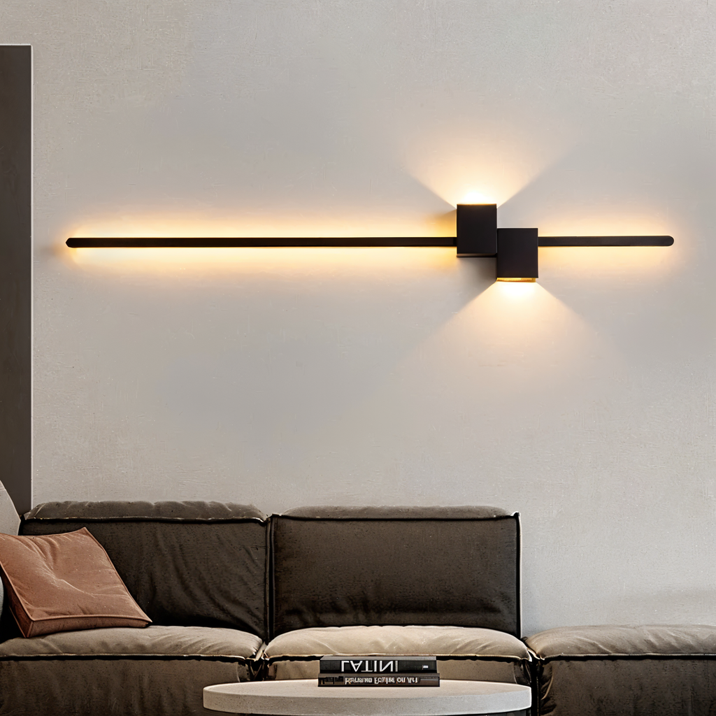 Slim linear LED wall light