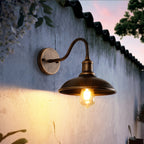 Industrial Gooseneck Outdoor Barn Light – Curved Arm Lantern