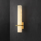 Alabaster & Brass LED Wall Sconce – 18.9"