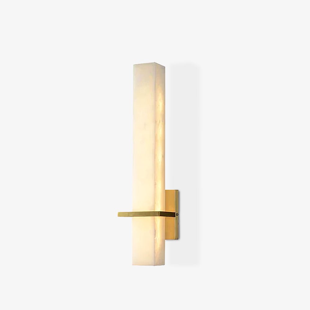Alabaster & Brass LED Wall Sconce – 18.9"