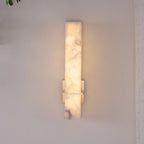 Alabaster & Brass LED Wall Sconce – 18.9"