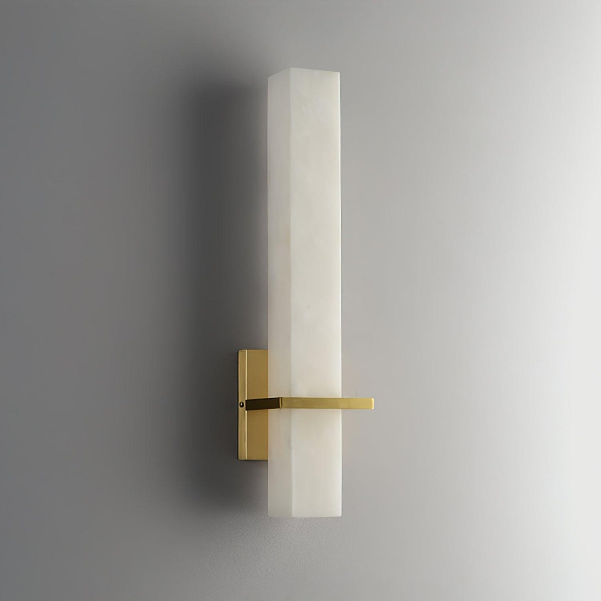 Alabaster & Brass LED Wall Sconce – 18.9"
