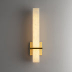Alabaster & Brass LED Wall Sconce – 18.9"