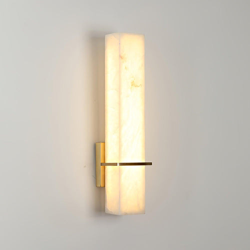 Alabaster & Brass LED Wall Sconce – 18.9"