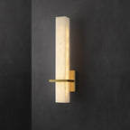 Alabaster & Brass LED Wall Sconce – 18.9"