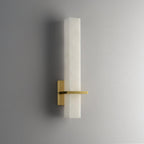 Alabaster & Brass LED Wall Sconce – 18.9"