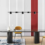 Modern Linear LED Pendant Light with Adjustable Spotlights