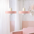 Bauhaus Double Glass Pendant Light with Adjustable Height
