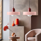 Bauhaus Double Glass Pendant Light with Adjustable Height