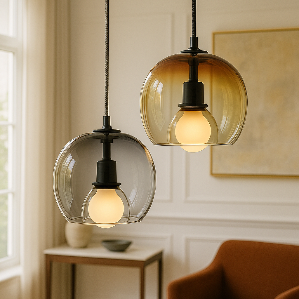 Ombre glass pendant lamp