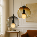 Ombre glass pendant lamp