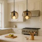 Ombre Glass Pendant Lamp – Amber, Grey or Clear