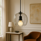Ombre Glass Pendant Lamp – Amber, Grey or Clear