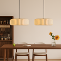 Ribbed Silk Pendant Lamp – Pleated Organic Shade