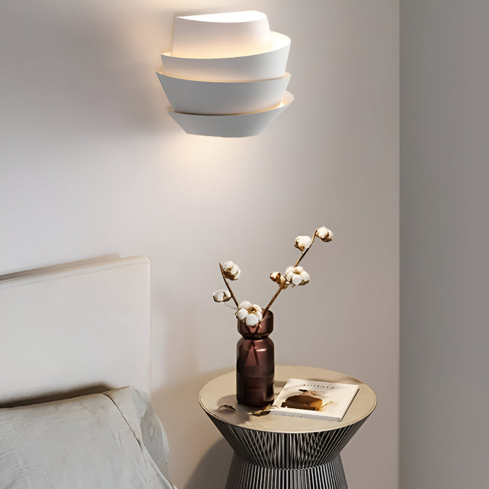 Layered Curved Panel LED Wall Light
