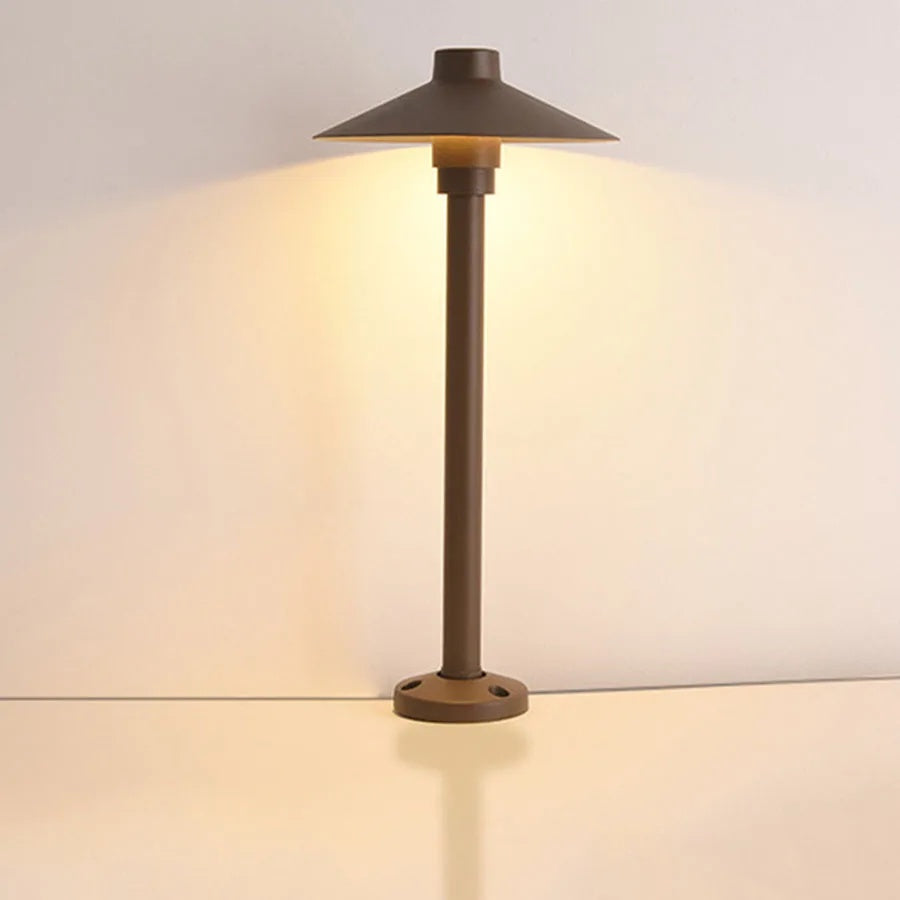 Mushroom Outdoor Path Light – Coffee Finish