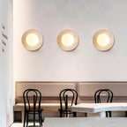 Natural Travertine Wall Sconce with Frosted Globe – LED