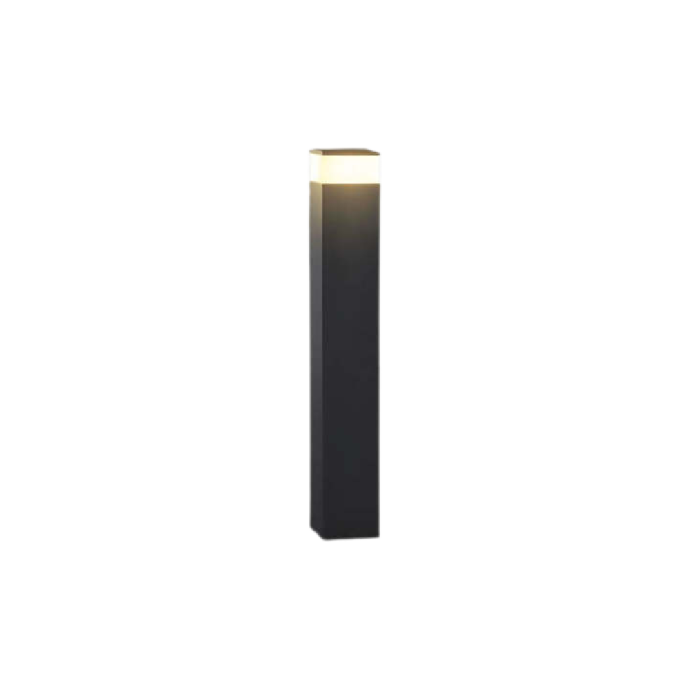 Solar Garden Bollard Light – Black Post, Motion Sensor Option