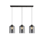 Smoked or Amber Glass Pendant Light – 1 or 3 Heads