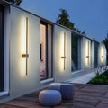 Minimalist linear LED outdoor wall light