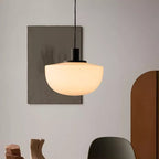 Contemporary Curved Resin Pendant Light