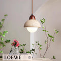 Mushroom stone pendant light