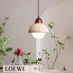 Mushroom stone pendant light