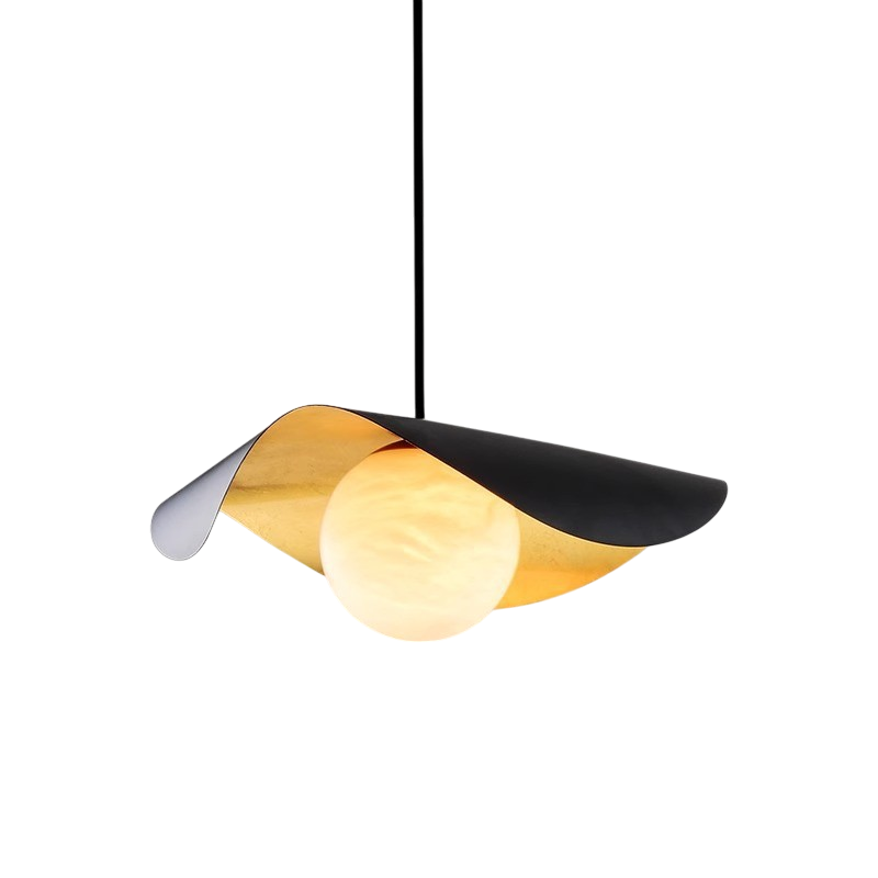 Marble Globe Pendant Light – Black or White