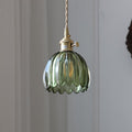 Japanese Ribbed Glass Mini Pendant Light