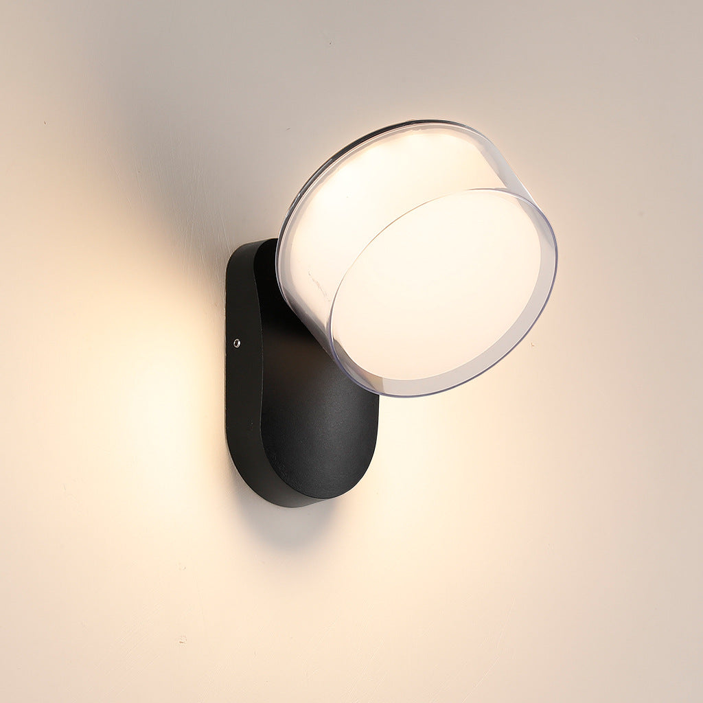 Adjustable LED outdoor wall spotlight