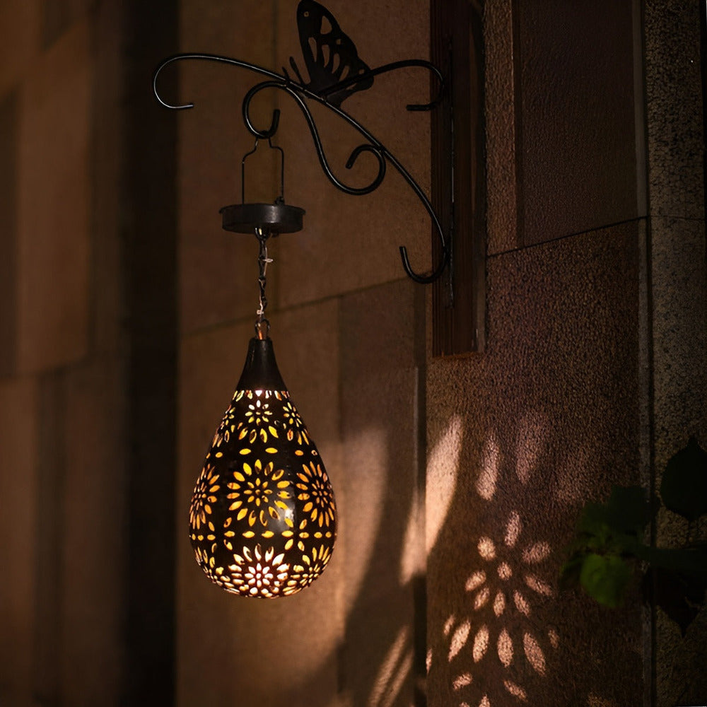 Solar Moroccan metal lantern