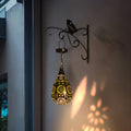 Solar Moroccan Metal Lantern with Cut-Out Pattern
