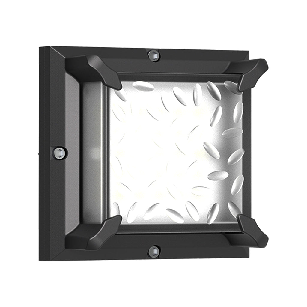 Square Black Waterproof LED Outdoor Wall Light