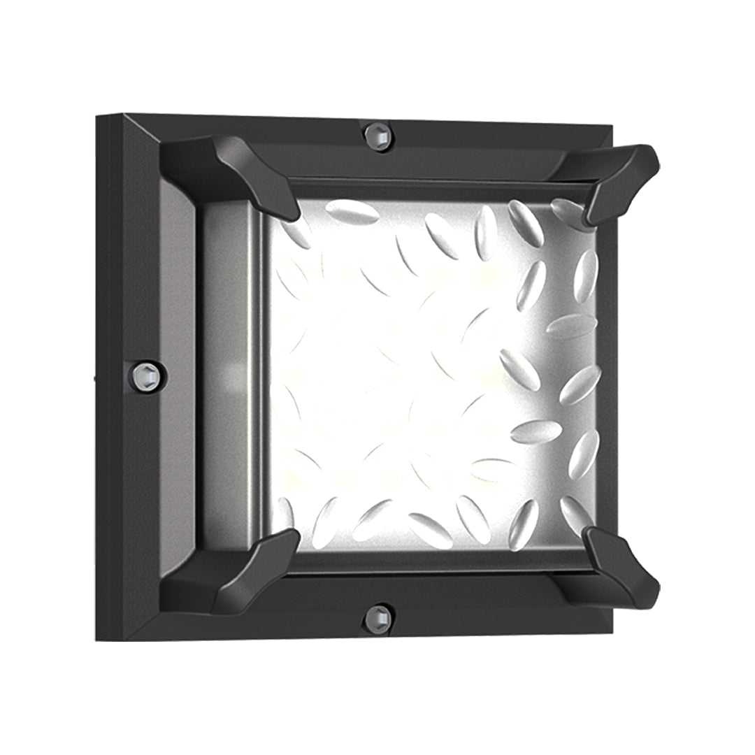 Square Black Waterproof LED Outdoor Wall Light
