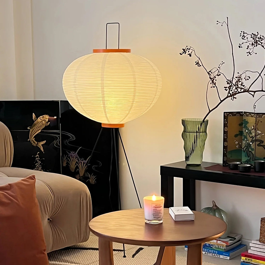 Japanese Rice Paper Floor Lamp – 48.4" Tall