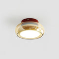 Retro Glass Flush Mount Ceiling Light – 3-Color LED