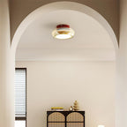 Retro Glass Flush Mount Ceiling Light – 3-Color LED