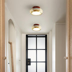 Retro glass flush mount ceiling light
