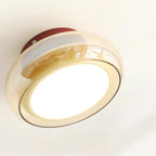 Retro Glass Flush Mount Ceiling Light – 3-Color LED