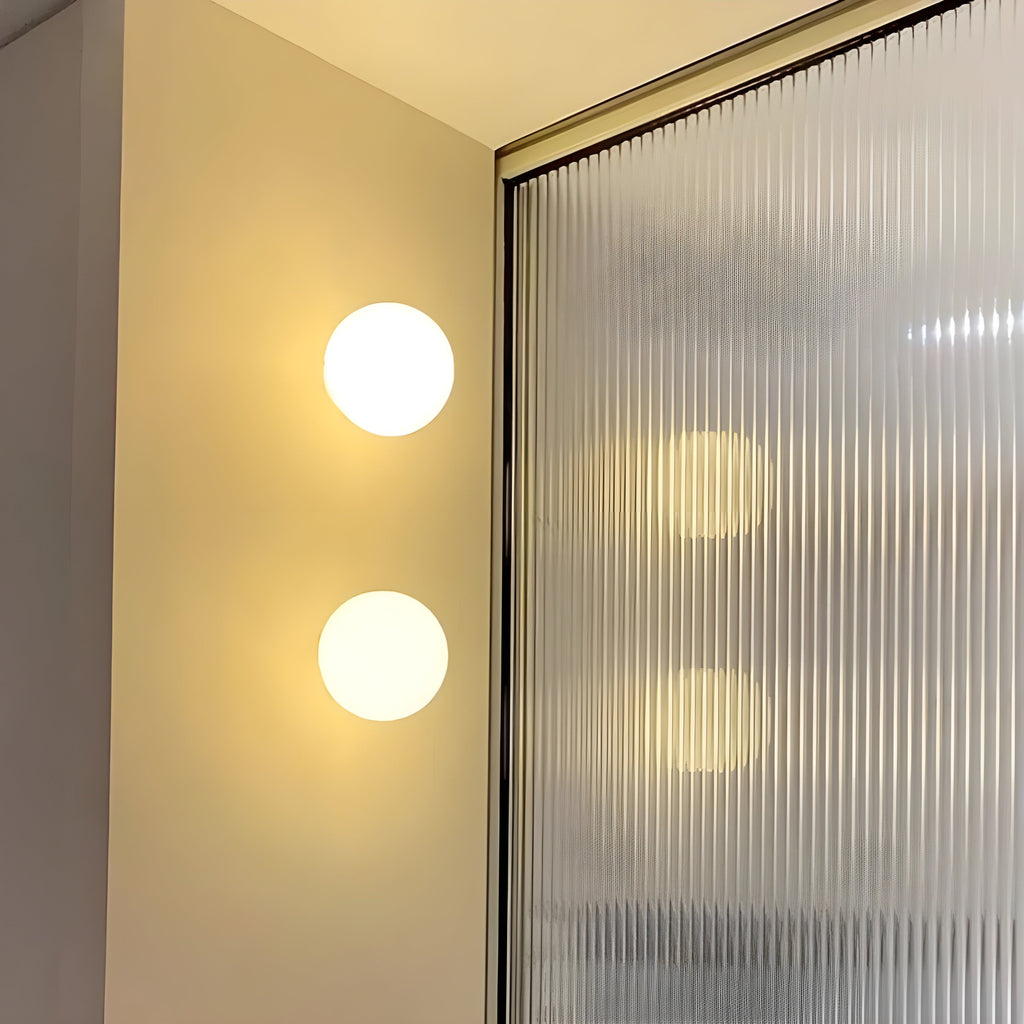 Frosted Glass Globe Wall Lamp – Warm or White Light
