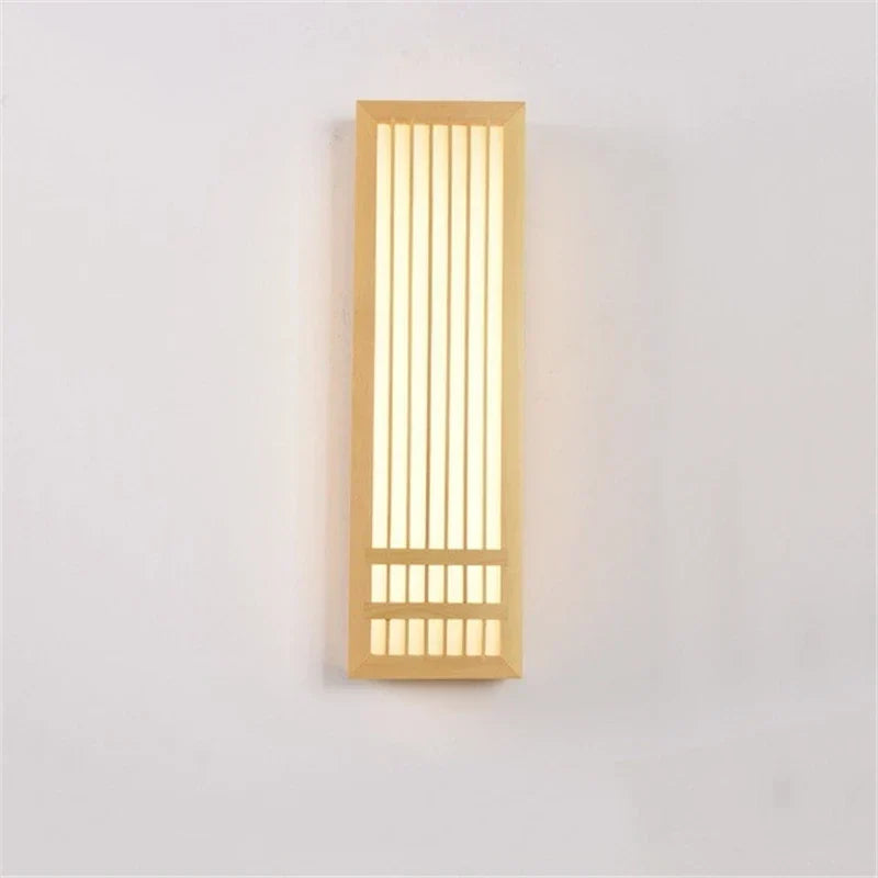 Japandi Wooden Slat LED Wall Light