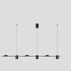 Modern Linear LED Pendant Light with Adjustable Spotlights
