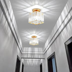 Glam Crystal Flush Mount Ceiling Light – Round or Square