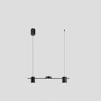 Modern Linear LED Pendant Light with Adjustable Spotlights