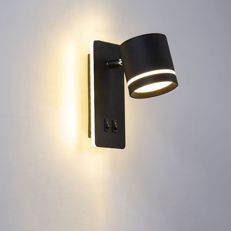 Adjustable LED Spotlight Wall Sconce with Ambient Backlight