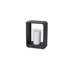 Rectangular Solar Outdoor Lantern with Frosted Glass – Black