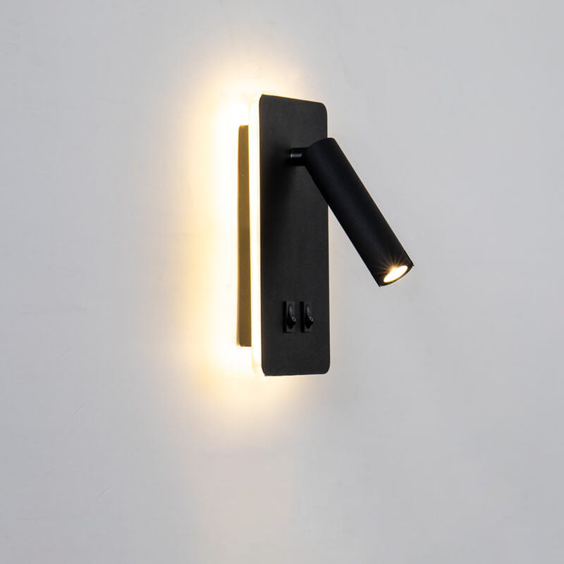 Adjustable LED Spotlight Wall Sconce with Ambient Backlight