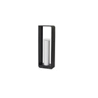 Rectangular Solar Outdoor Lantern with Frosted Glass – Black