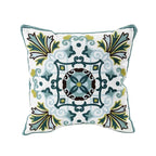 Embroidered Floral Throw Pillow Cover – 18" x 18"