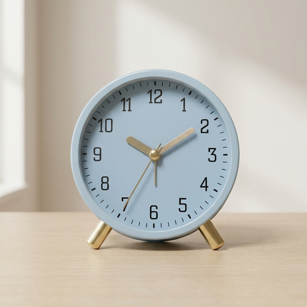 Silent analog desk clock